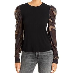 Generation Love Becky Camo Sleeve Top